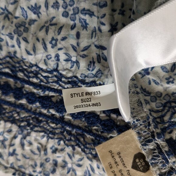 Madewell Jeanette Florentine Floral Top Size 4X Cropped Puff-Sleeve Cotton NWT - Picture 13 of 15